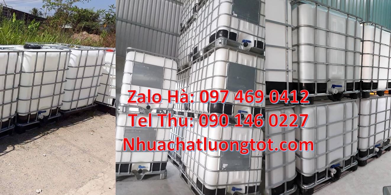 Bán tank nhựa 1000l cỡ lớn màu trắng,thùng nhựa ibc 1000l có khung the