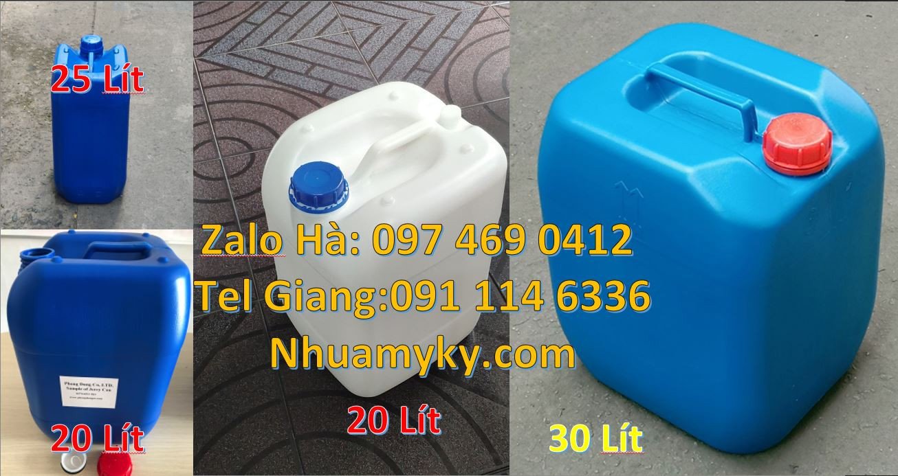Bán can nhựa 25l đựng xăng dầu,can nhựa 25l đưng phẩm màu,can nhựa hdp