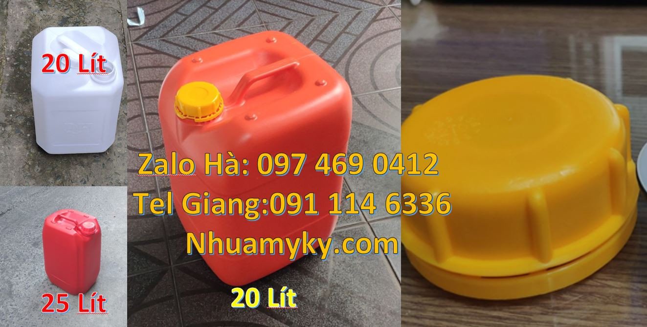 Bán can nhựa 25l đựng xăng dầu,can nhựa 25l đưng phẩm màu,can nhựa hdp