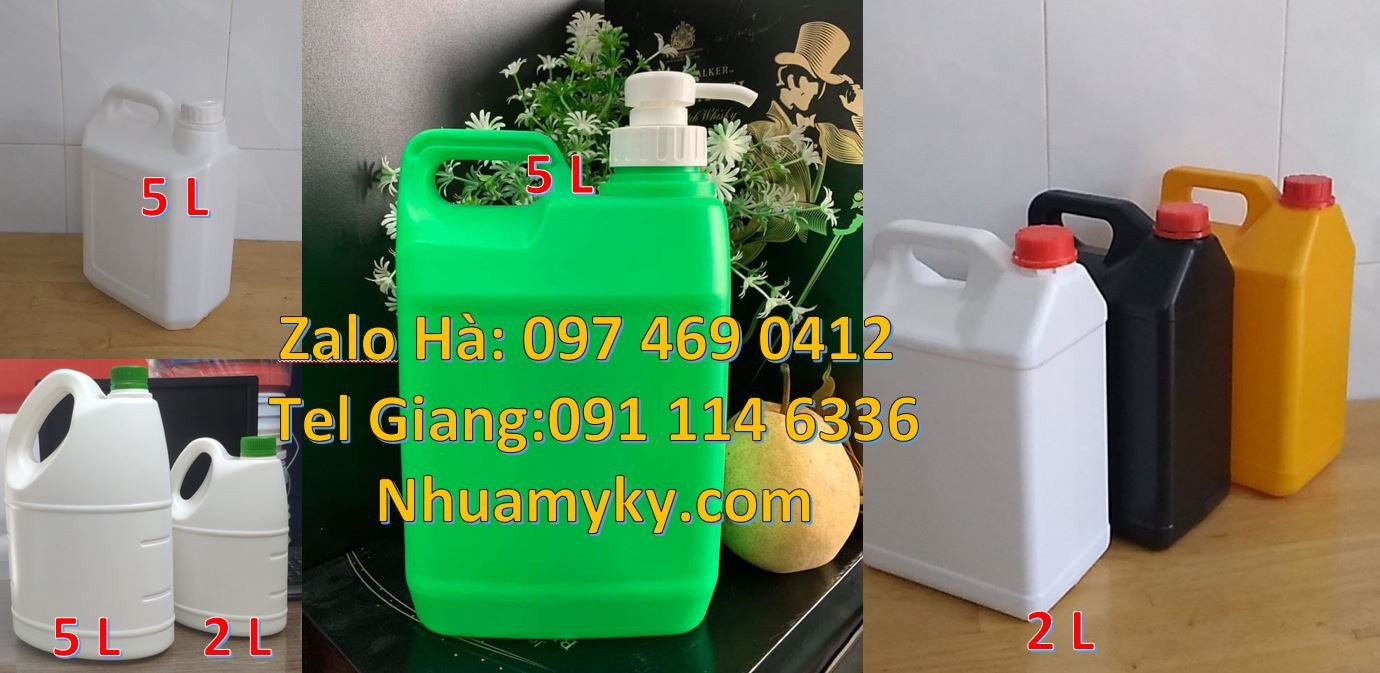 Bán can nhựa hdpe cỡ nhỏ,can nhựa 2l đưng thuốc nhuộm,can nhựa 5l hdpe