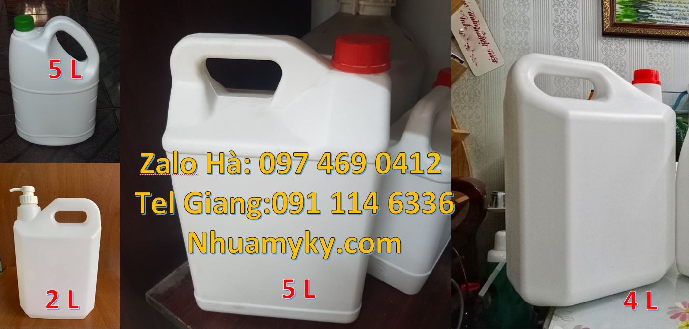 Bán can nhựa hdpe cỡ nhỏ,can nhựa 2l đưng thuốc nhuộm,can nhựa 5l hdpe