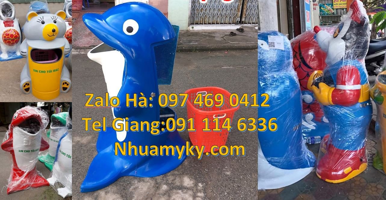 Giá bán thùng đựng rác hình con thú,thùng rác hình con vật giá rẻ hcm