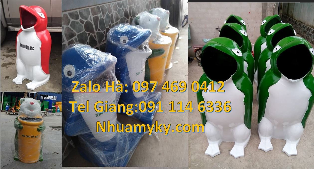 Giá bán thùng đựng rác hình con thú,thùng rác hình con vật giá rẻ hcm