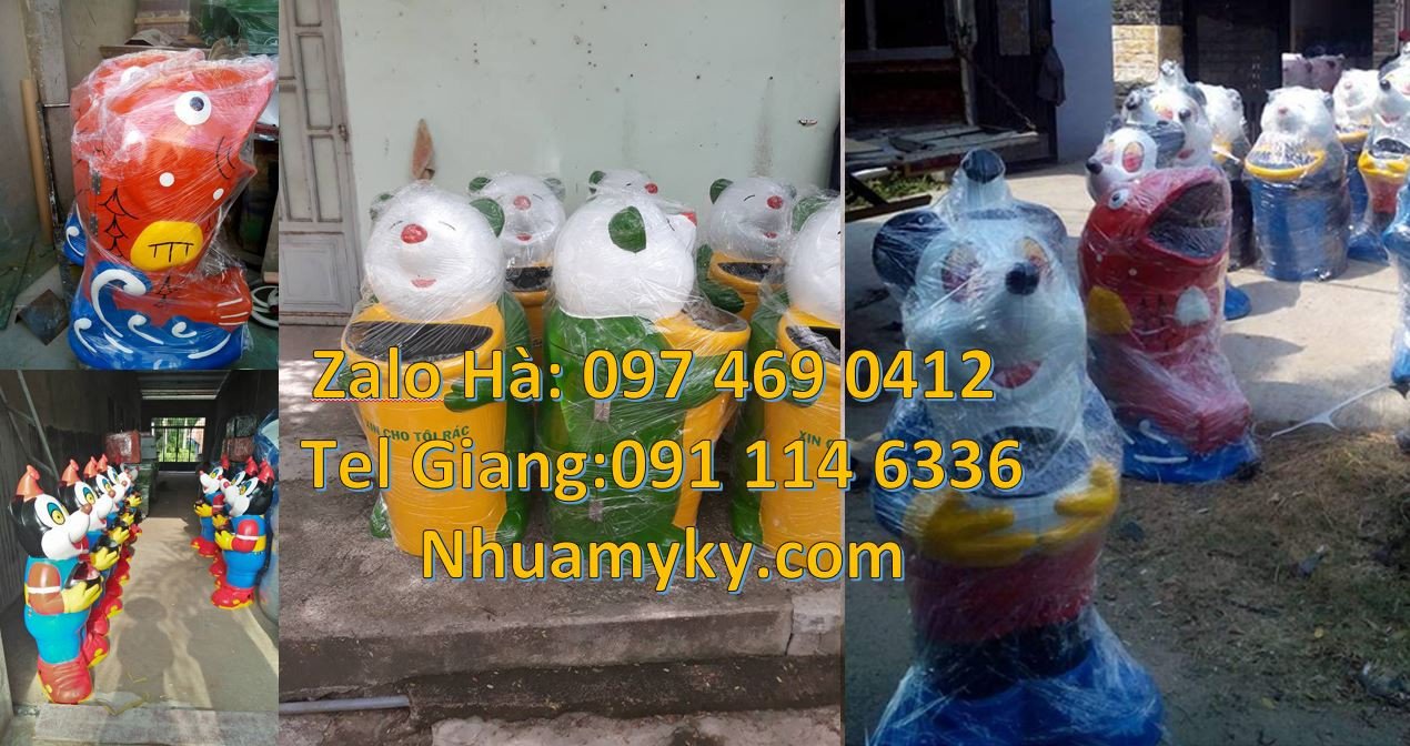 Giá bán thùng đựng rác hình con thú,thùng rác hình con vật giá rẻ hcm