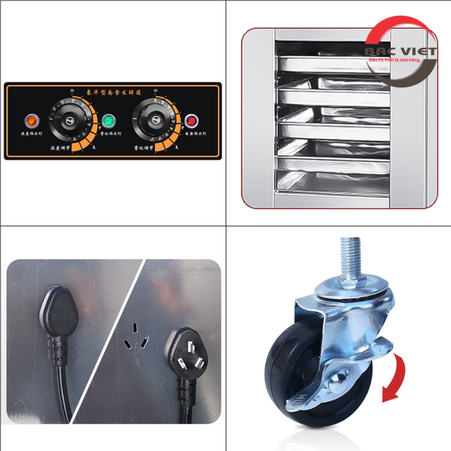 Tủ ủ bột đa năng 16 khay tiện lợi, an toàn, dễ sử dụng