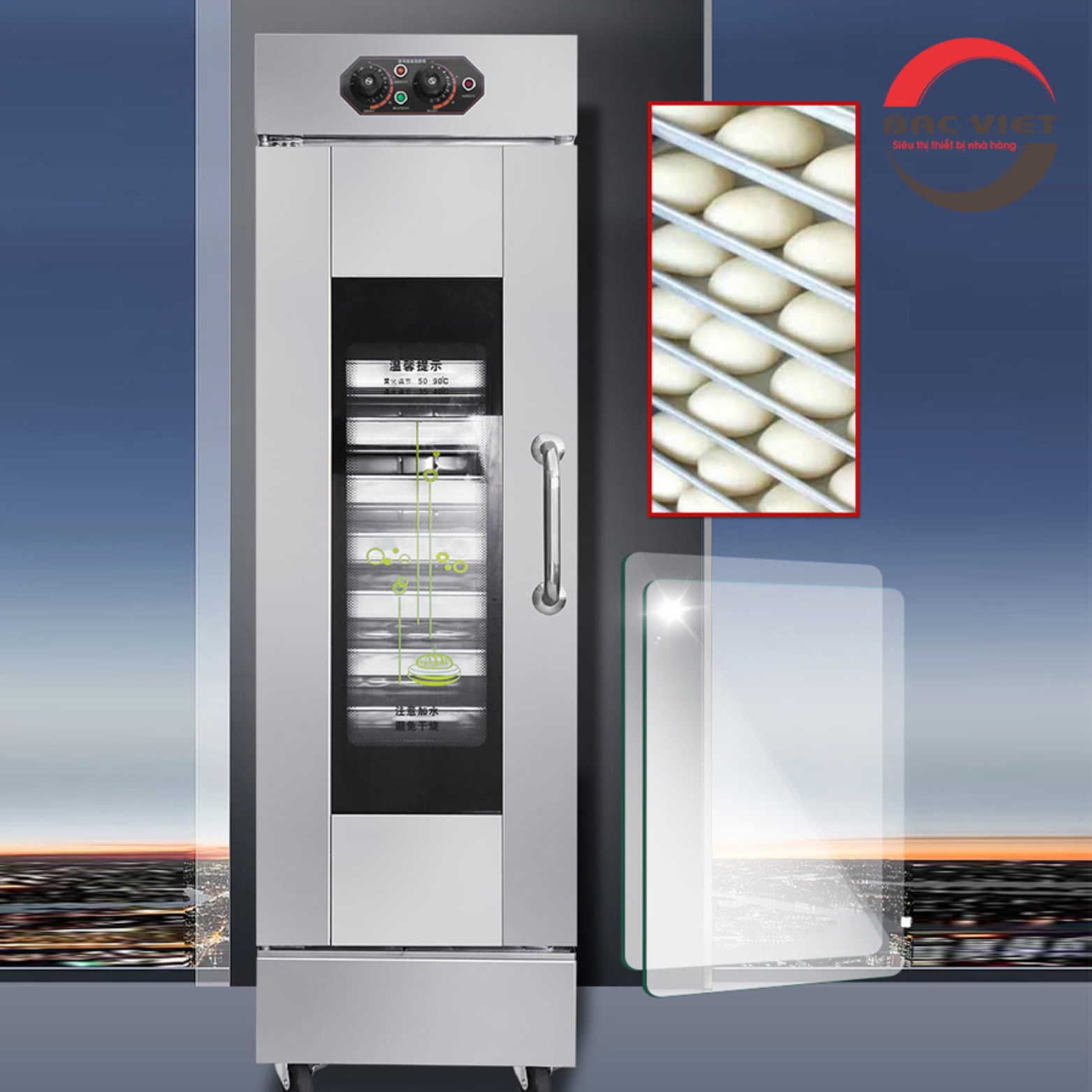 Tủ ủ bột đa năng 16 khay tiện lợi, an toàn, dễ sử dụng