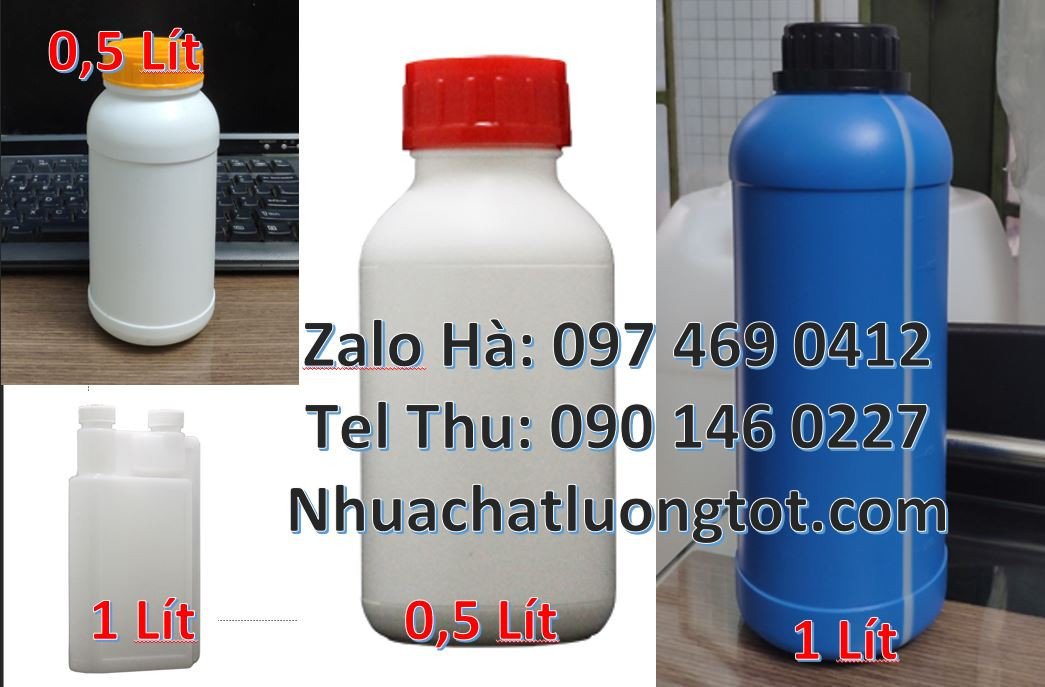 Bán chai nhựa hdpe đựng hóa chất,chai nhựa 1l đựng dầu ăn gia vị bếp