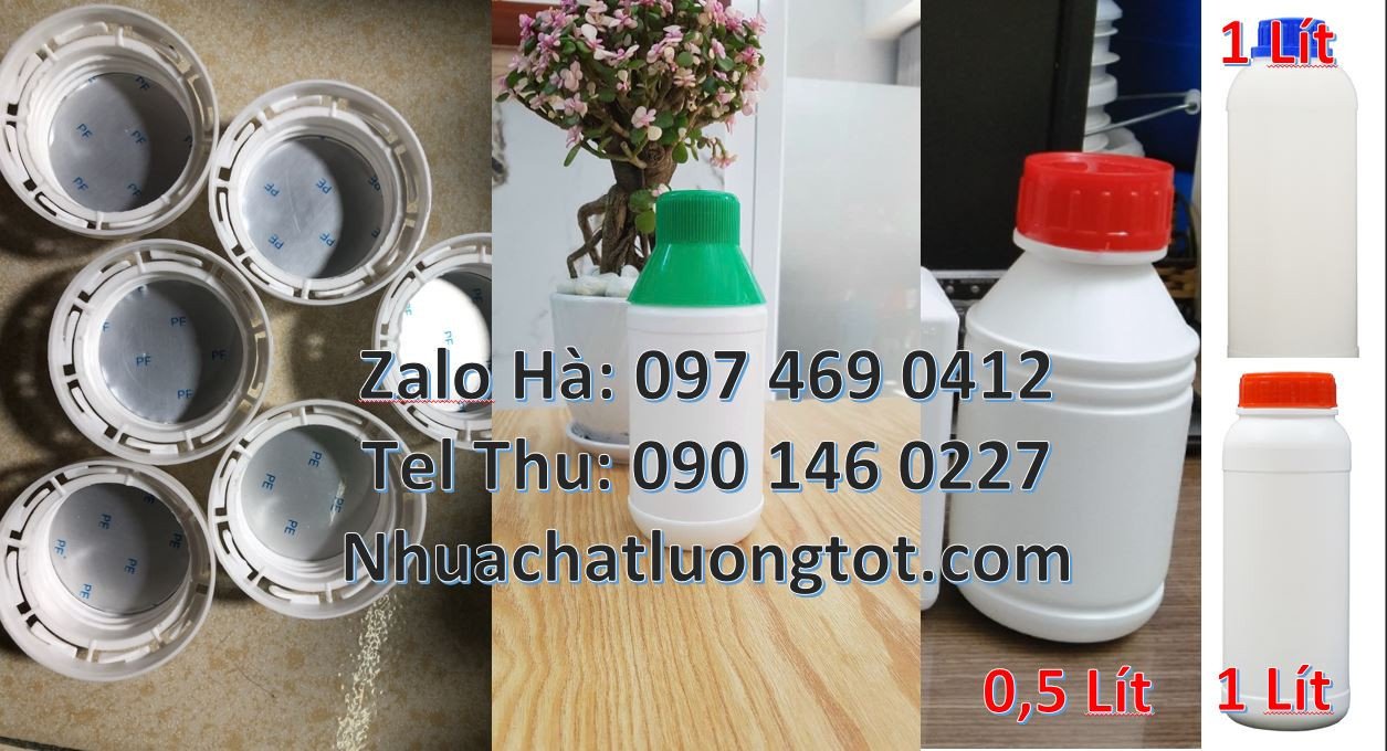 Bán chai nhựa hdpe đựng hóa chất,chai nhựa 1l đựng dầu ăn gia vị bếp