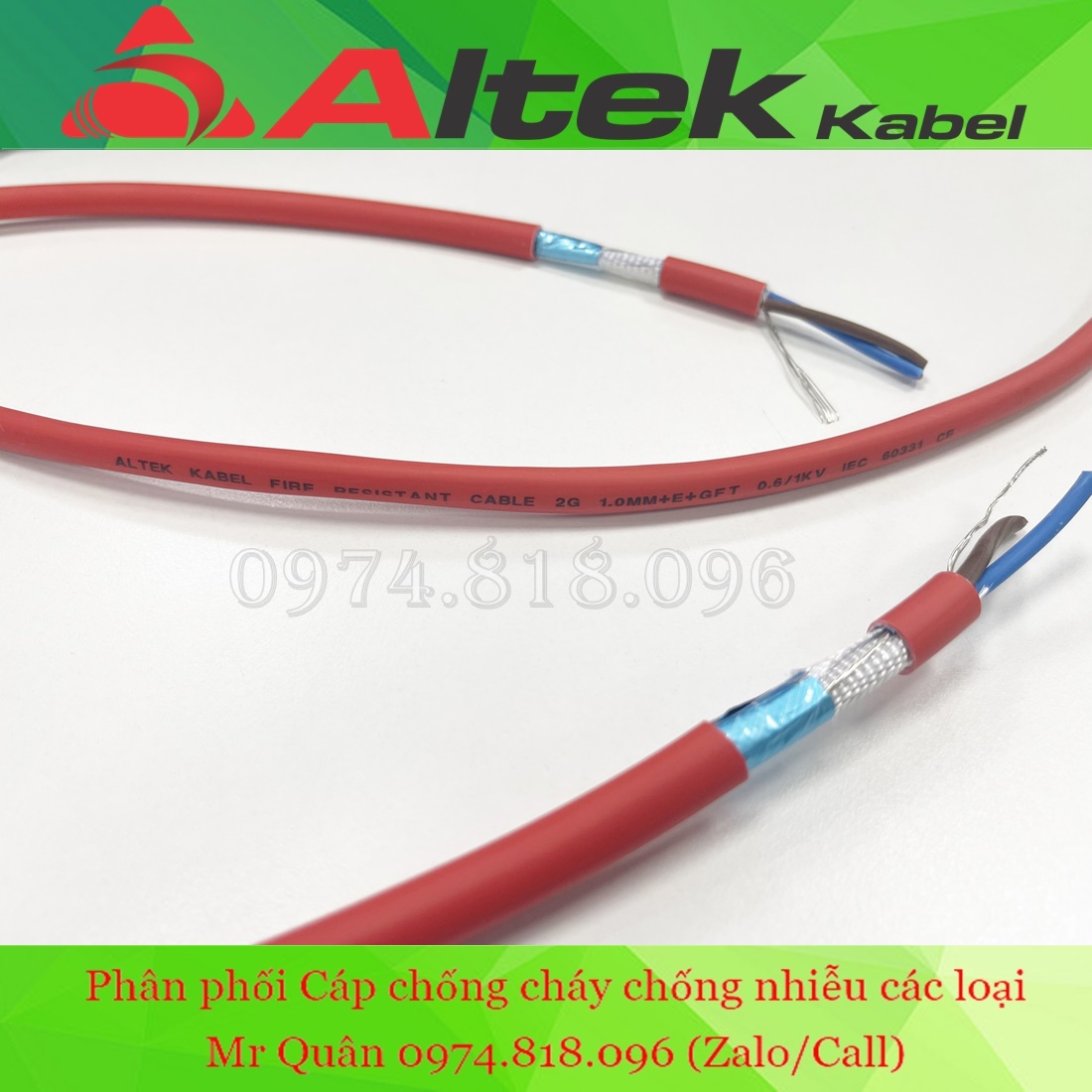 Cáp tín hiệu chống cháy chống nhiễu 2 lõi