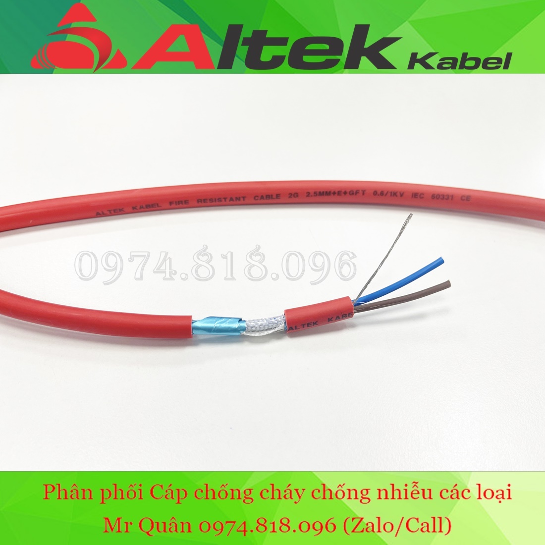 Cáp tín hiệu chống cháy chống nhiễu 2 lõi