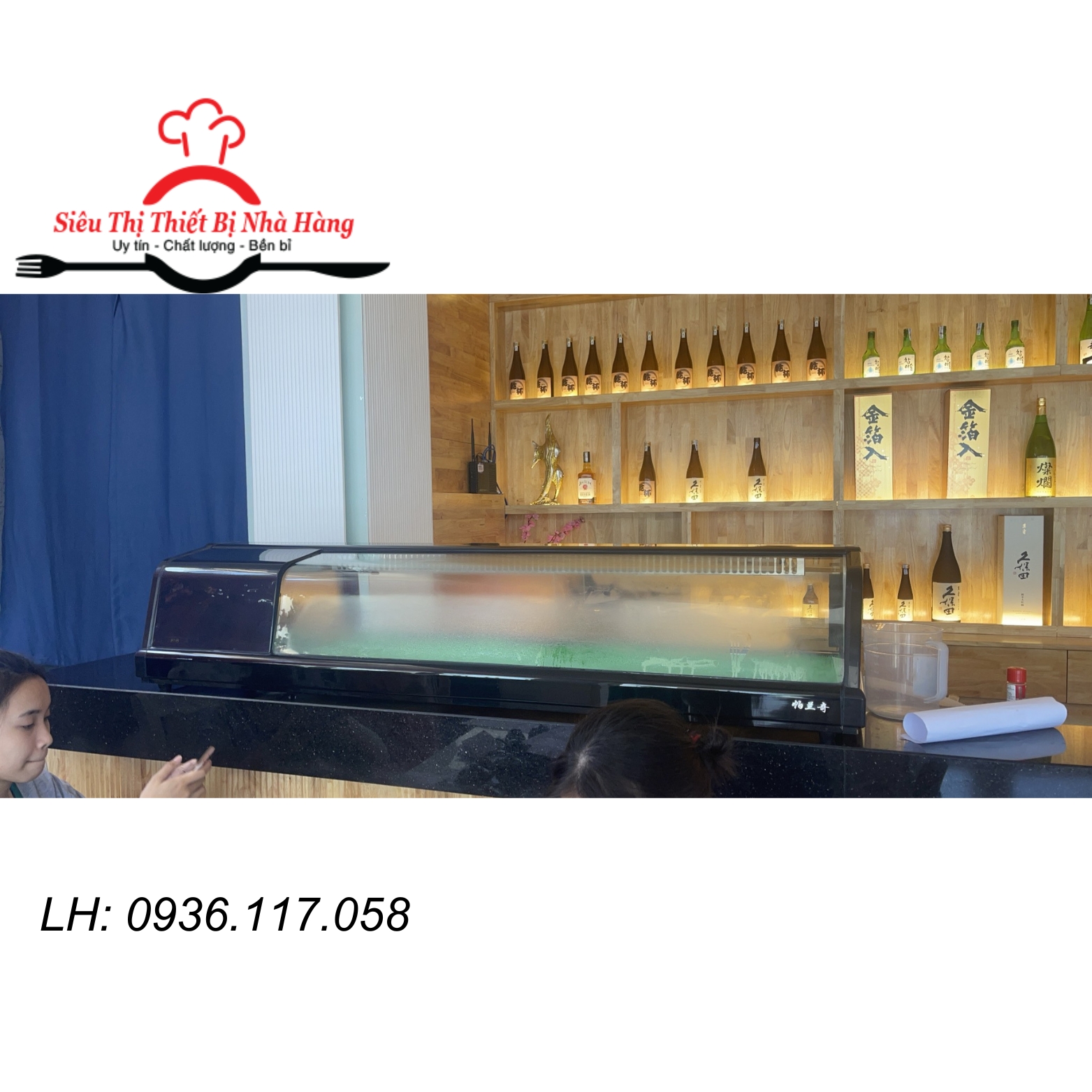 Tủ trưng bày sushi- tủ mát sashimi 1m2-1m5-1m8