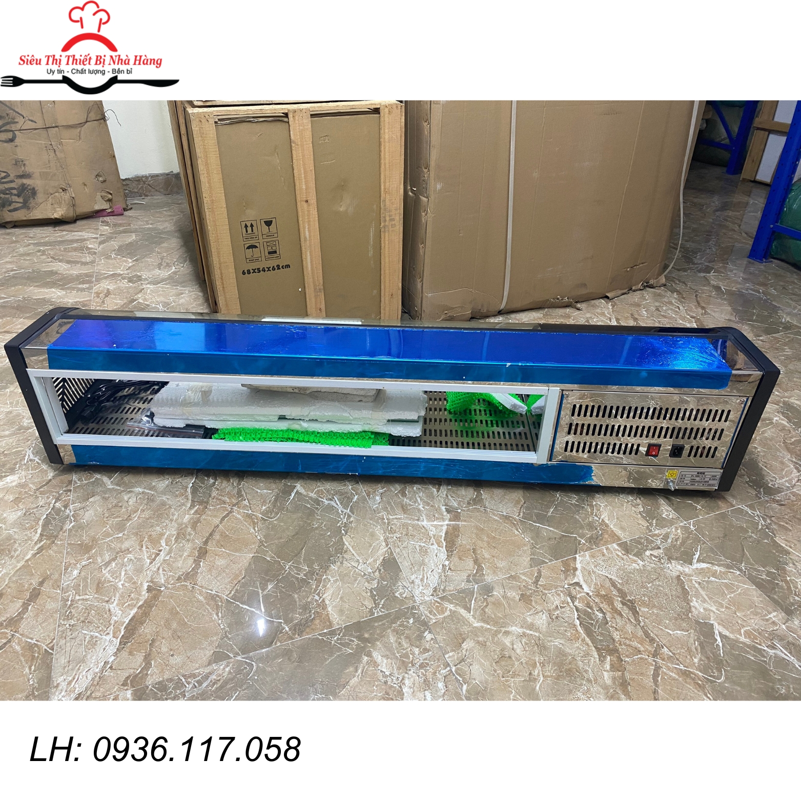 Tủ trưng bày sushi- tủ mát sashimi 1m2-1m5-1m8