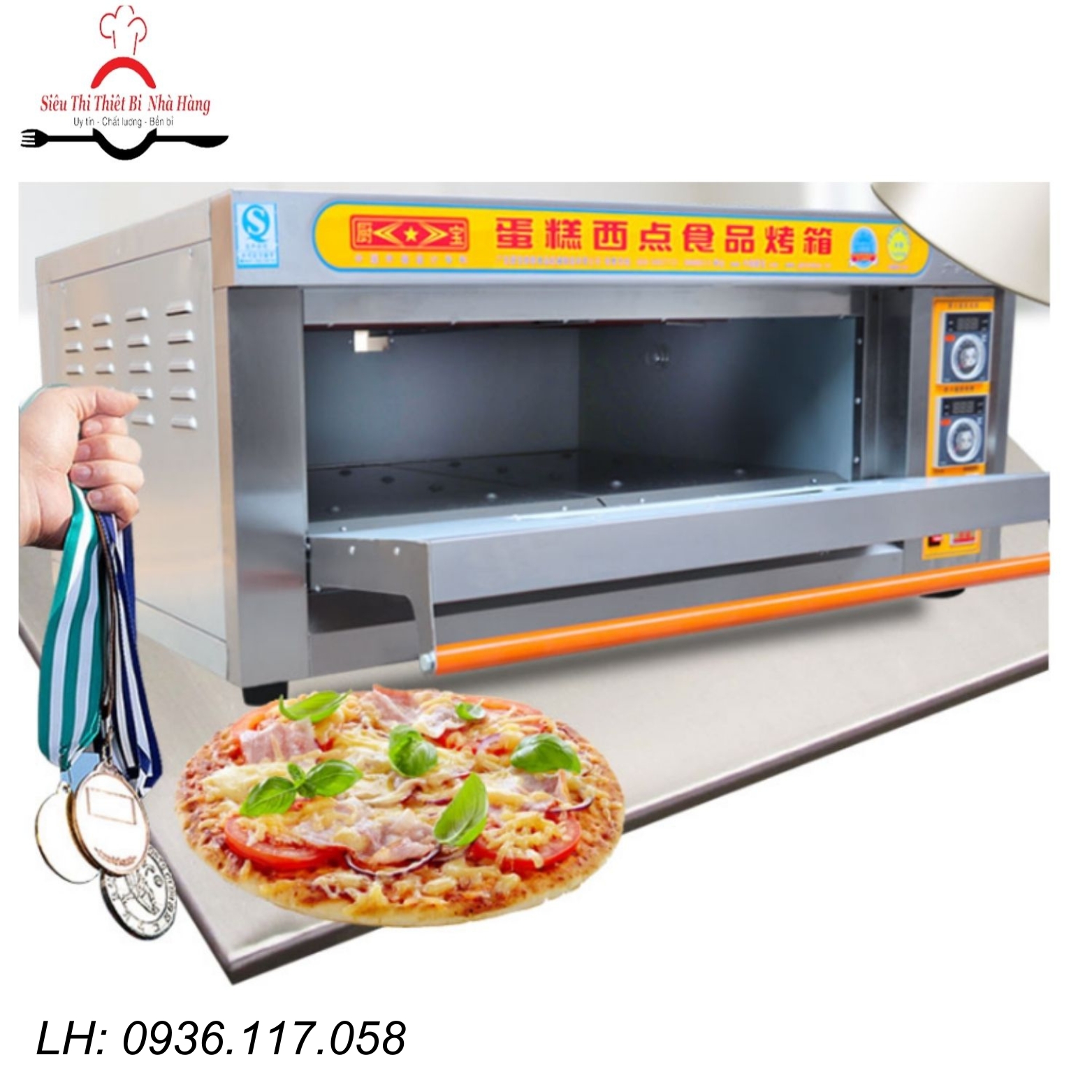 Lò nướng điện 1 tầng 2 khay dung tích lớn