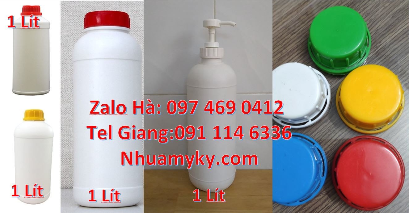 Bán chai nhựa 1l đựng hóa chất,chai nhựa đựng dầu ăn,chai nhựa hdpe rẻ