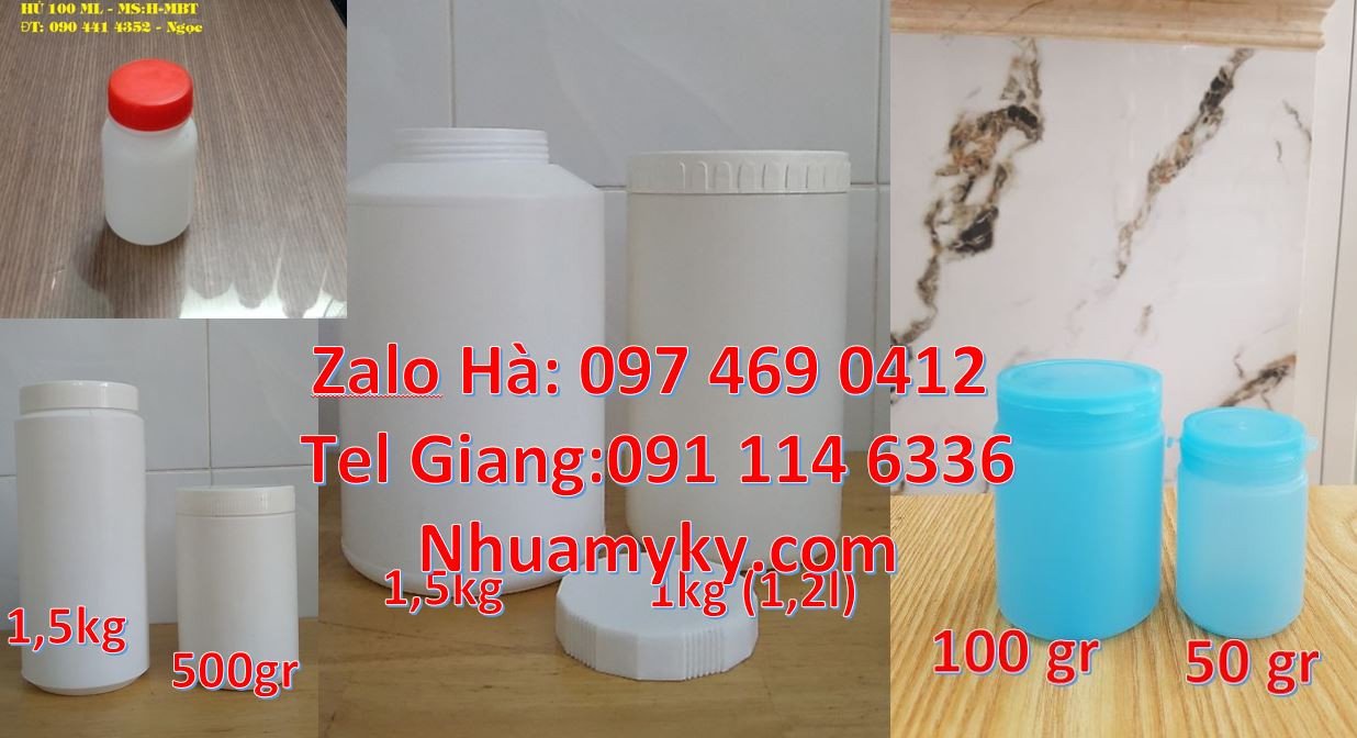 Bán hũ nhựa 2kg đựng thực phẩm,hũ nhựa 500g đựng bánh kẹo mứt giá rẻ h