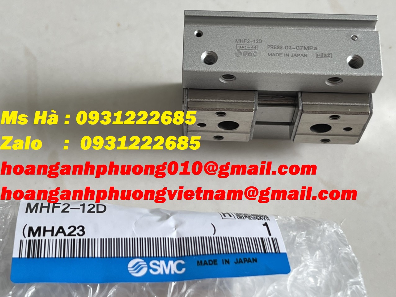 Hãng SMC nhập khẩu - xi lanh MHF series - MHF2-12D