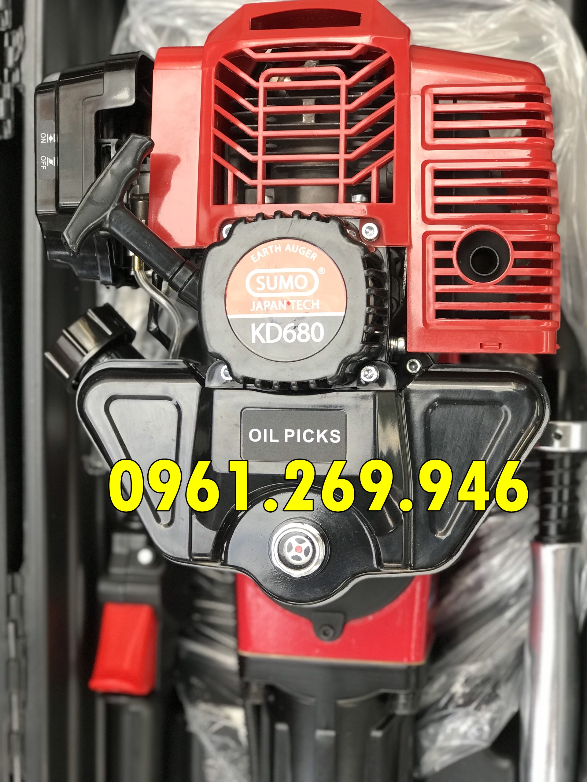 Máy đóng cọc hàng rào sân vườn, máy ép cọc chạy xăng Sumo KD680
