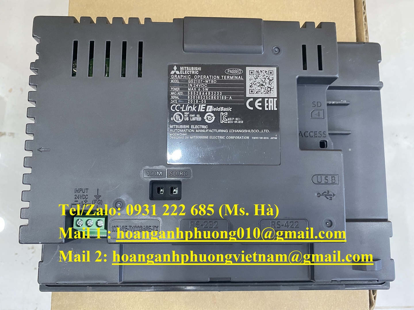 Màn hình nhập khẩu dòng mitsubishi GS2107-WTBD