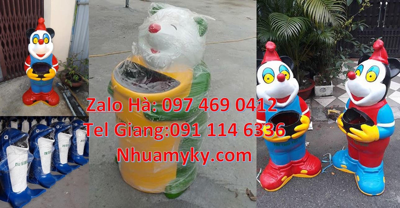 Bán thùng rác hình con vật giá rẻ,thùng rác ngộ nghĩnh hình con thú rẻ