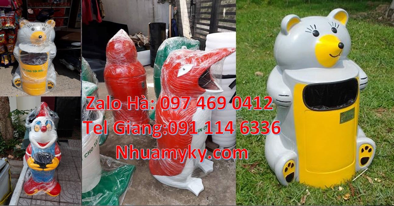 Bán thùng rác hình con vật giá rẻ,thùng rác ngộ nghĩnh hình con thú rẻ