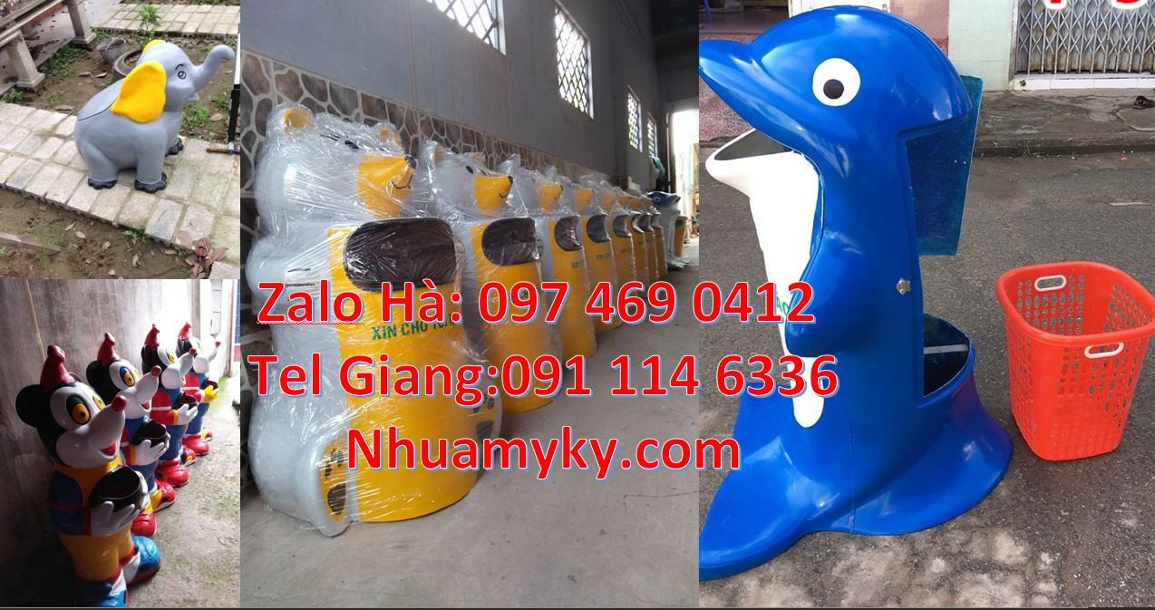 Bán thùng rác hình con vật giá rẻ,thùng rác ngộ nghĩnh hình con thú rẻ
