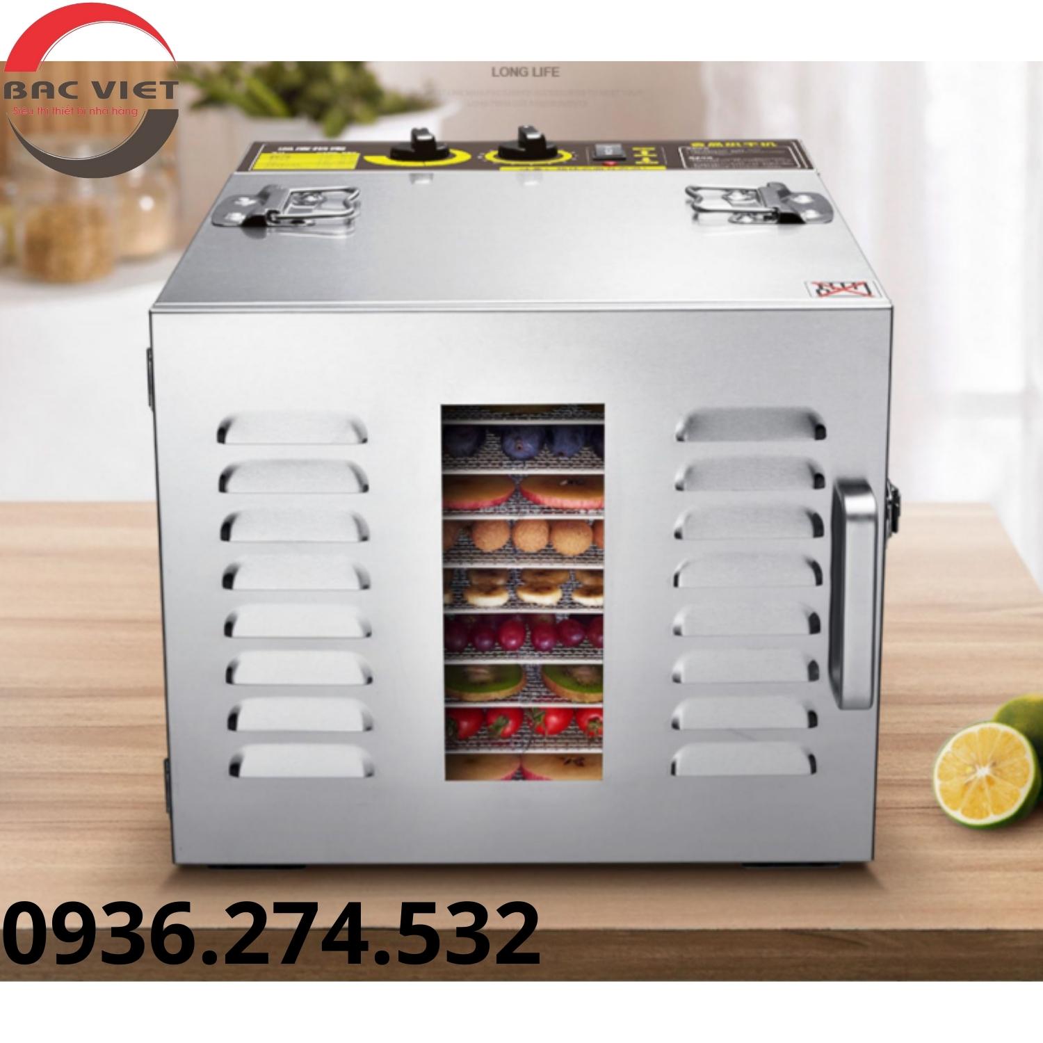 Máy sấy thực phẩm, hoa quả, dược liệu đa năng 10 khay