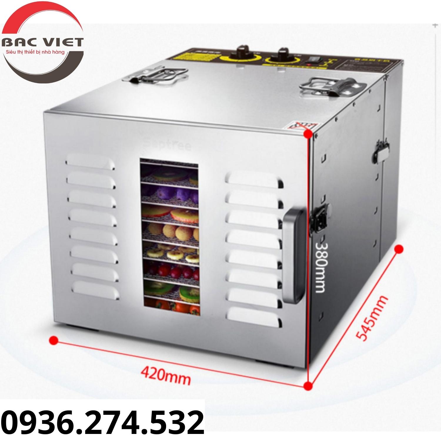 Máy sấy thực phẩm, hoa quả, dược liệu đa năng 10 khay