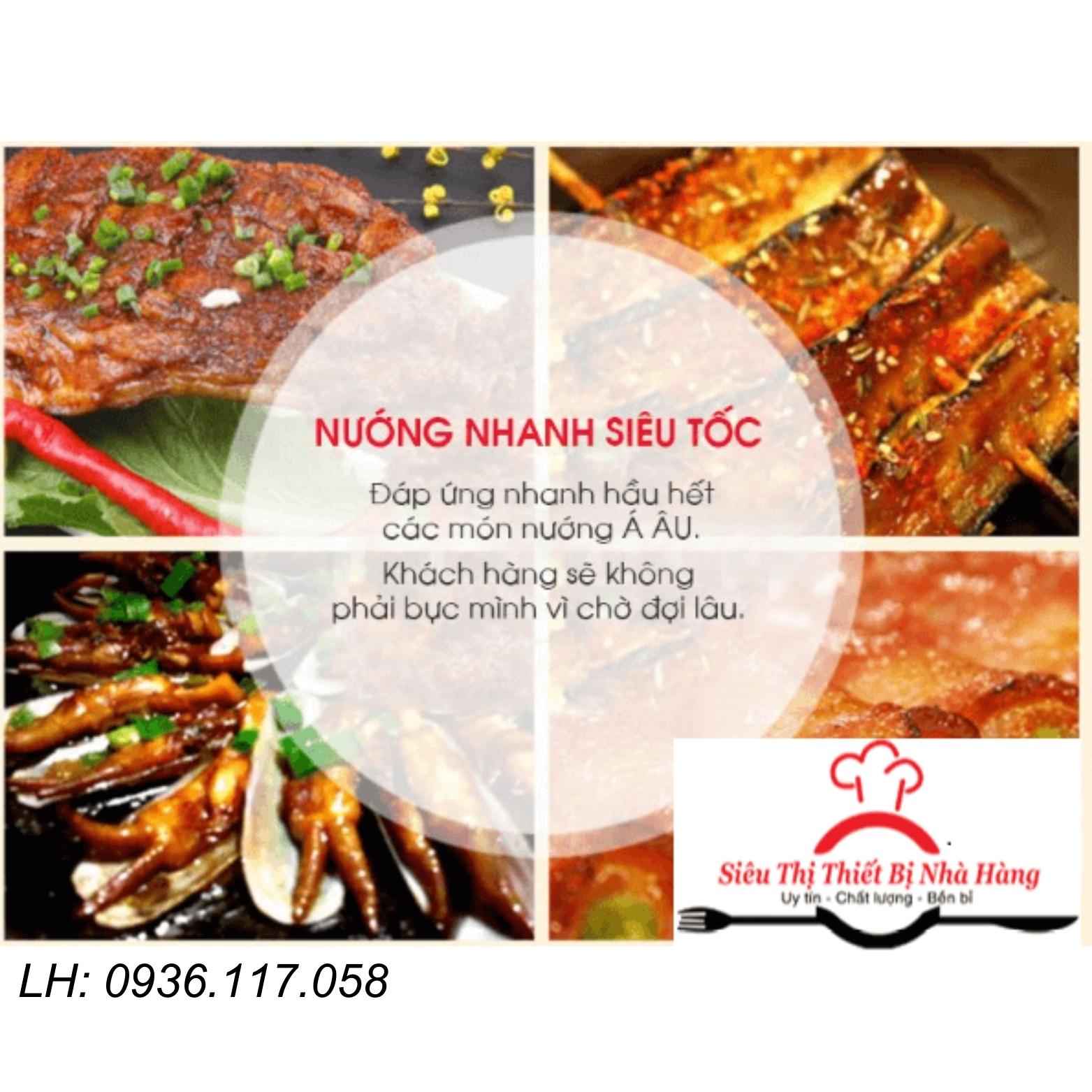 Lò nướng salamander 6 họng dùng gas GS-16