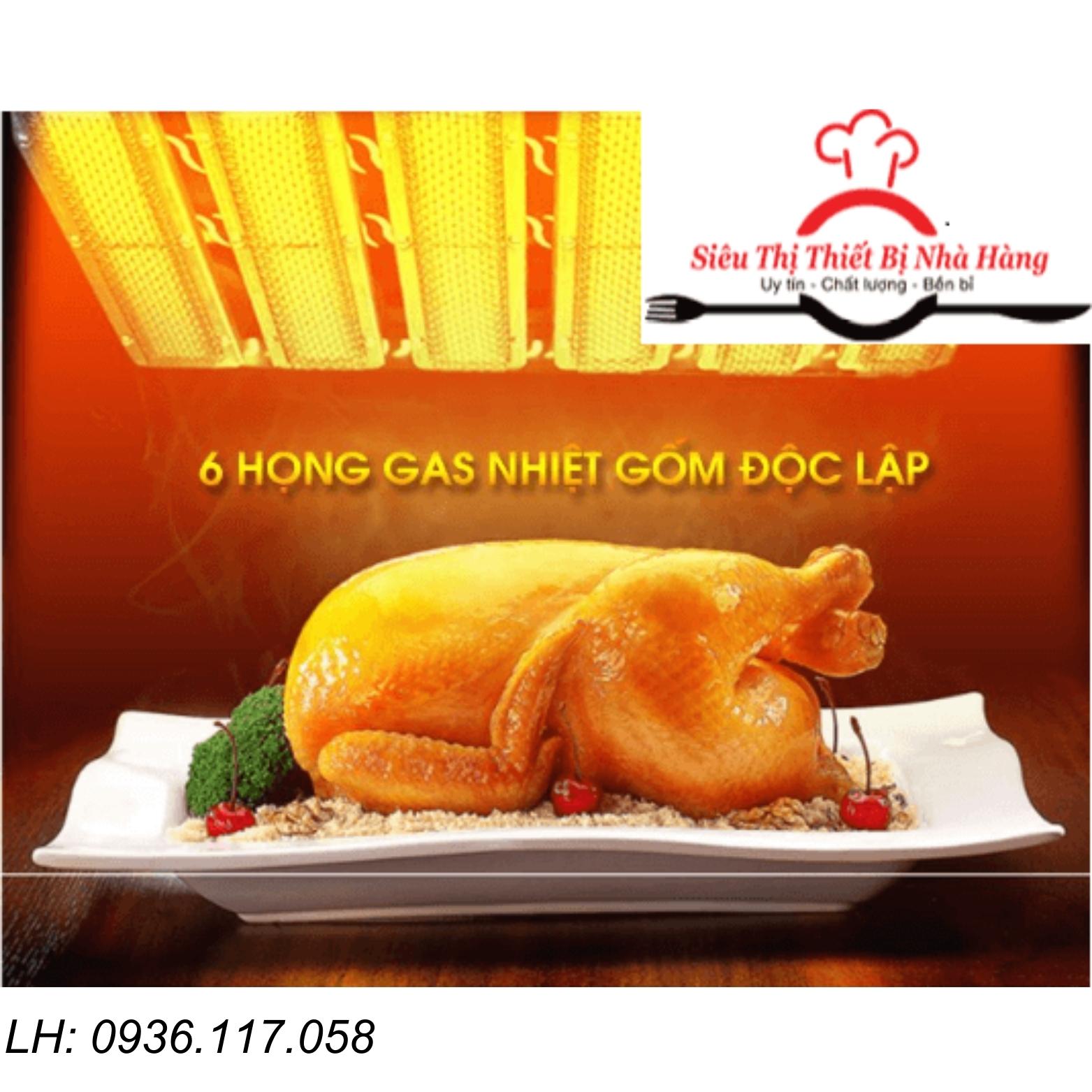 Lò nướng salamander 6 họng dùng gas GS-16
