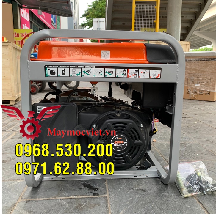 Máy phát điện chạy xăng 5kw giá rẻ Miền Trung