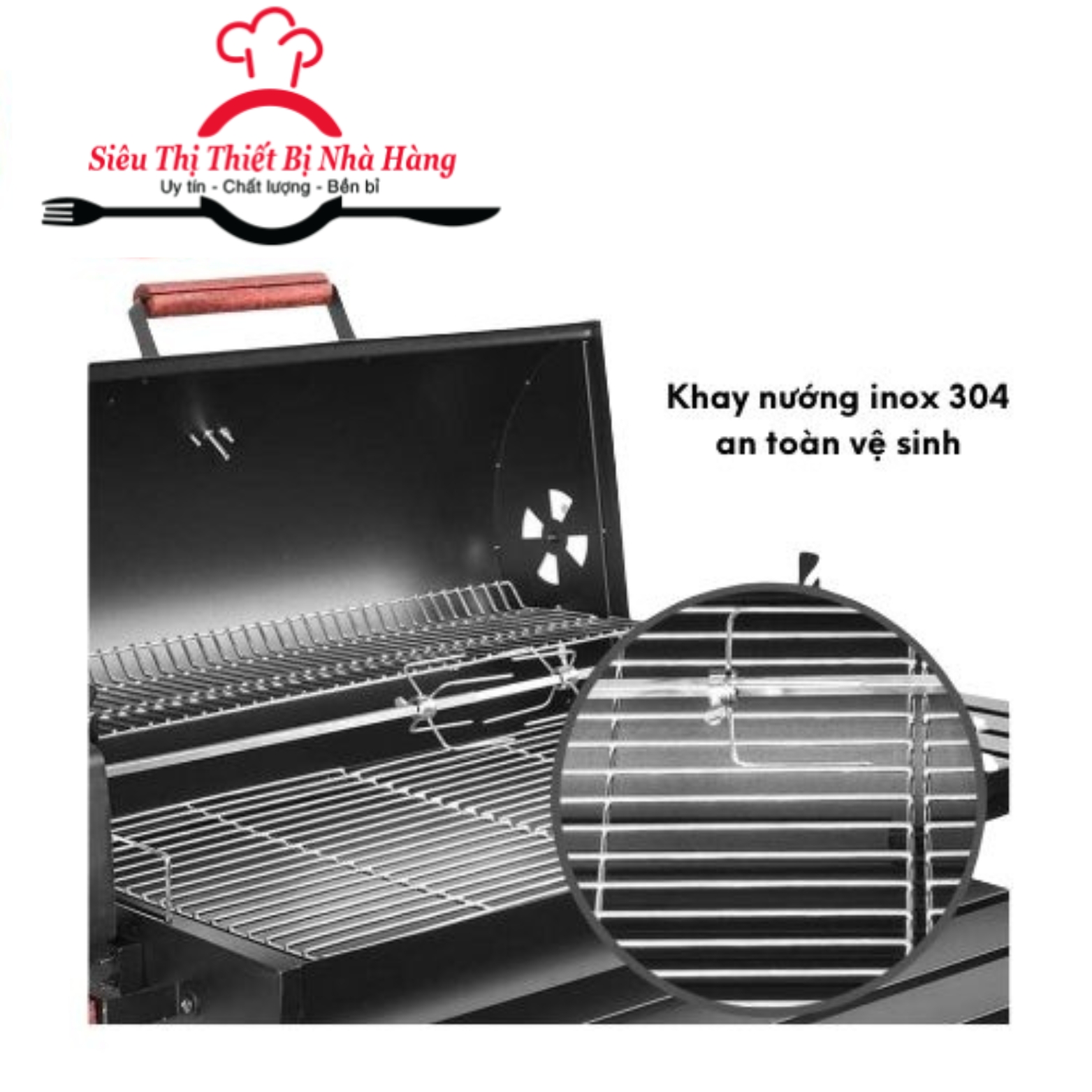 Bếp nướng than hoa ngoài trời hình chữ nhật