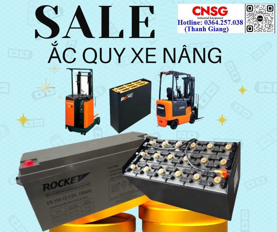 Ắc quy xe nâng 24V-48V-72V, Giá hấp dẫn trên toàn quốc