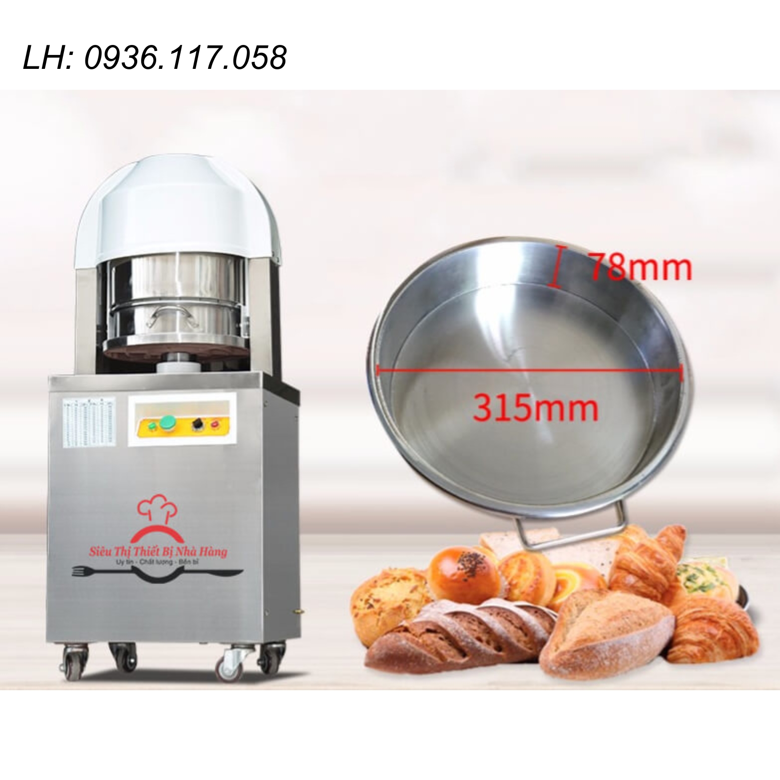 Máy chia bột tự động chia bột thành 36 phần