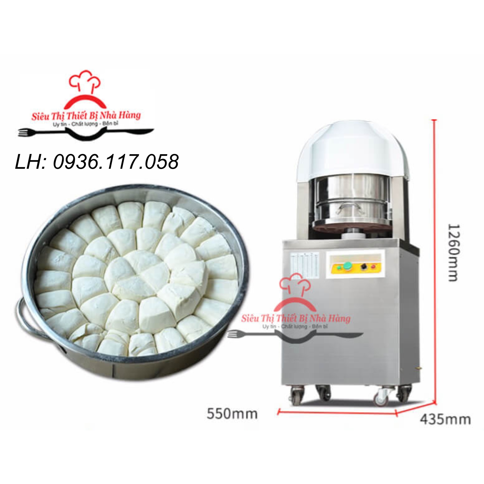 Máy chia bột tự động chia bột thành 36 phần