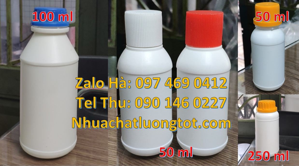 Bán chai nhựa đựng hóa chất ,chai nhựa hdpe 250ml màu trắng nắp vặn rẻ