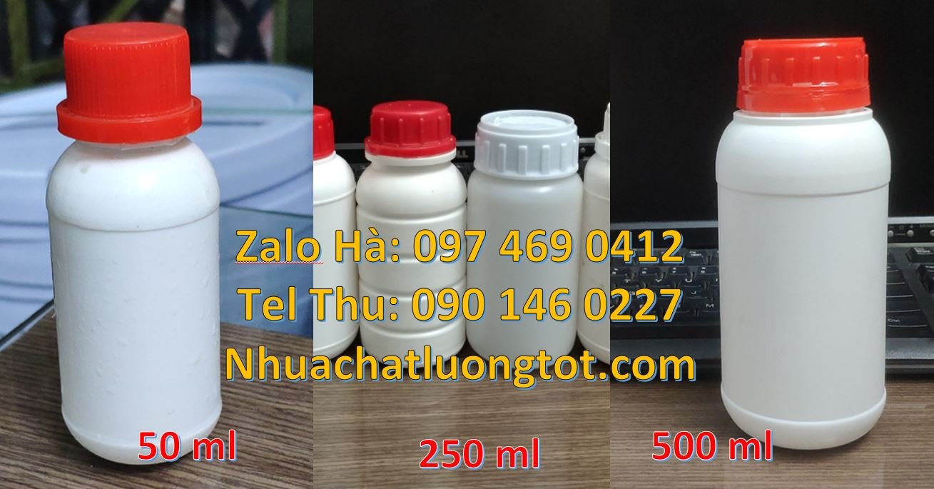 Bán chai nhựa đựng hóa chất ,chai nhựa hdpe 250ml màu trắng nắp vặn rẻ