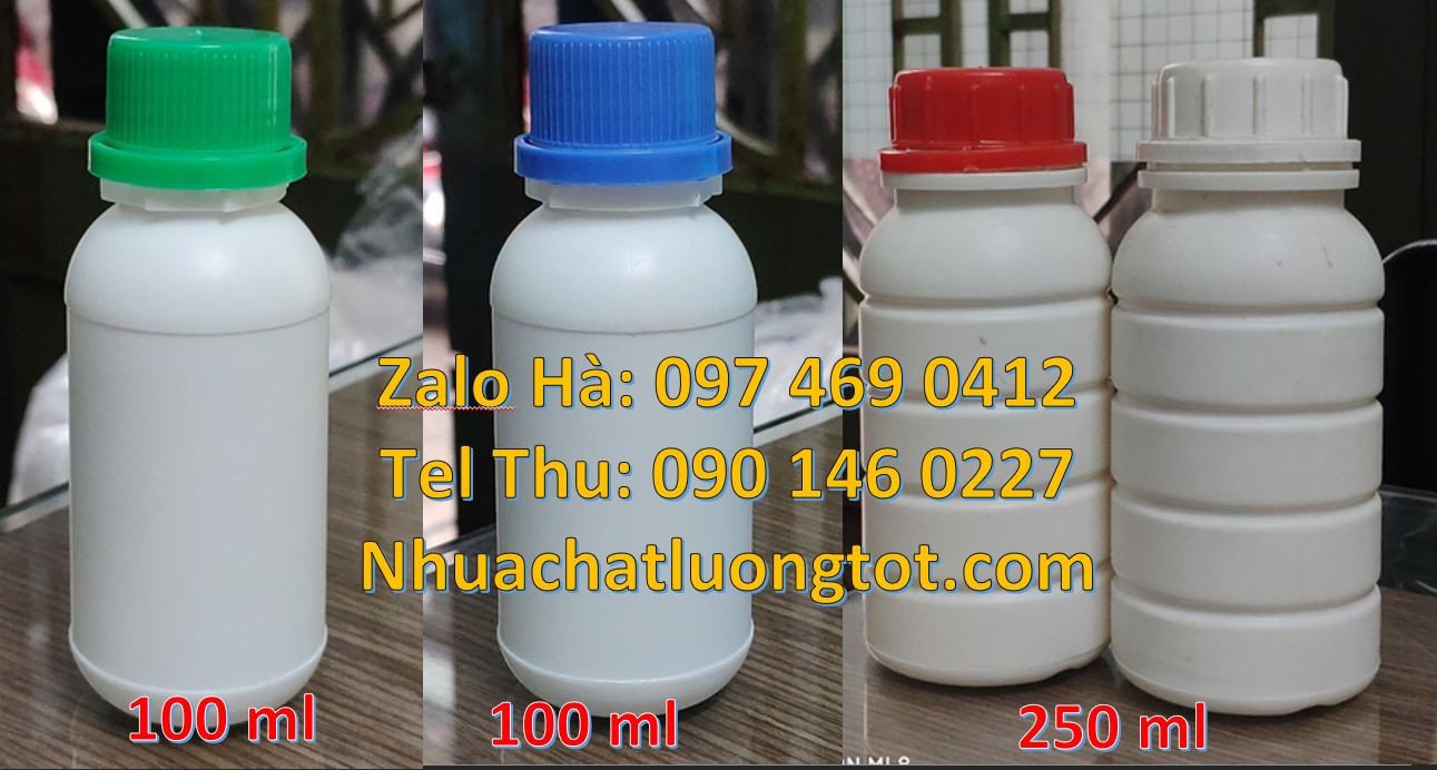 Bán chai nhựa đựng hóa chất ,chai nhựa hdpe 250ml màu trắng nắp vặn rẻ