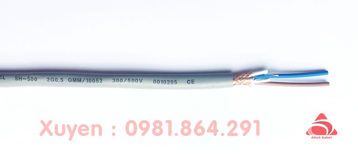 Dây cáp điều khiển 2C, 2x0.5,2x0.75,2x1.0,2x1.5mm2 Altek Kabel