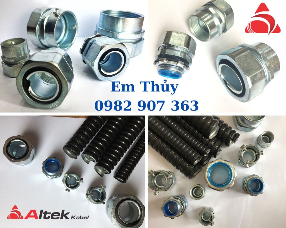 Đầu nối ống ruột gà lõi thép 4 inch Altek Kabel