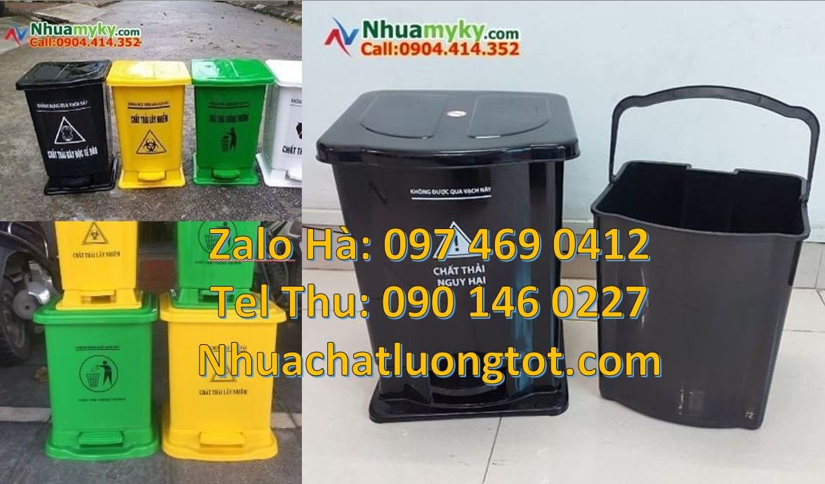 Bán thùng rác y tế có nắp đậy,thùng rác y tế 60l có đạp chân,thùng rác