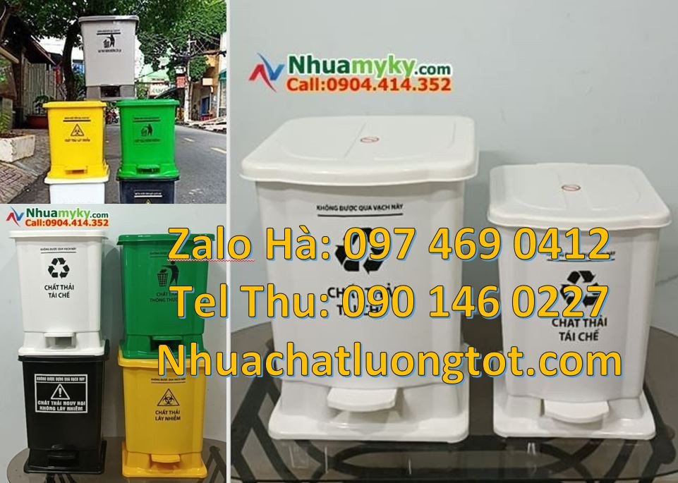 Bán thùng rác y tế có nắp đậy,thùng rác y tế 60l có đạp chân,thùng rác