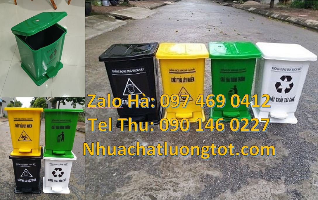Bán thùng rác y tế có nắp đậy,thùng rác y tế 60l có đạp chân,thùng rác