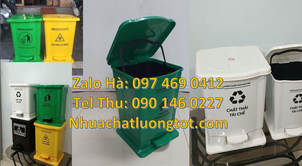 Bán thùng rác y tế có nắp đậy,thùng rác y tế 60l có đạp chân,thùng rác