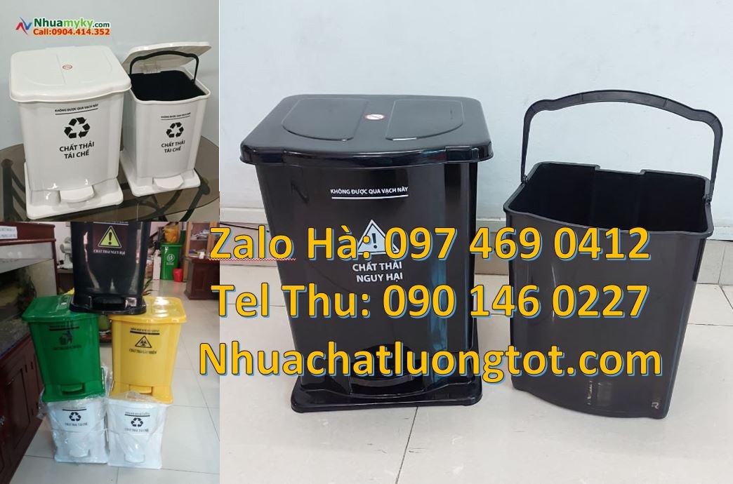 Bán thùng rác y tế có nắp đậy,thùng rác y tế 60l có đạp chân,thùng rác