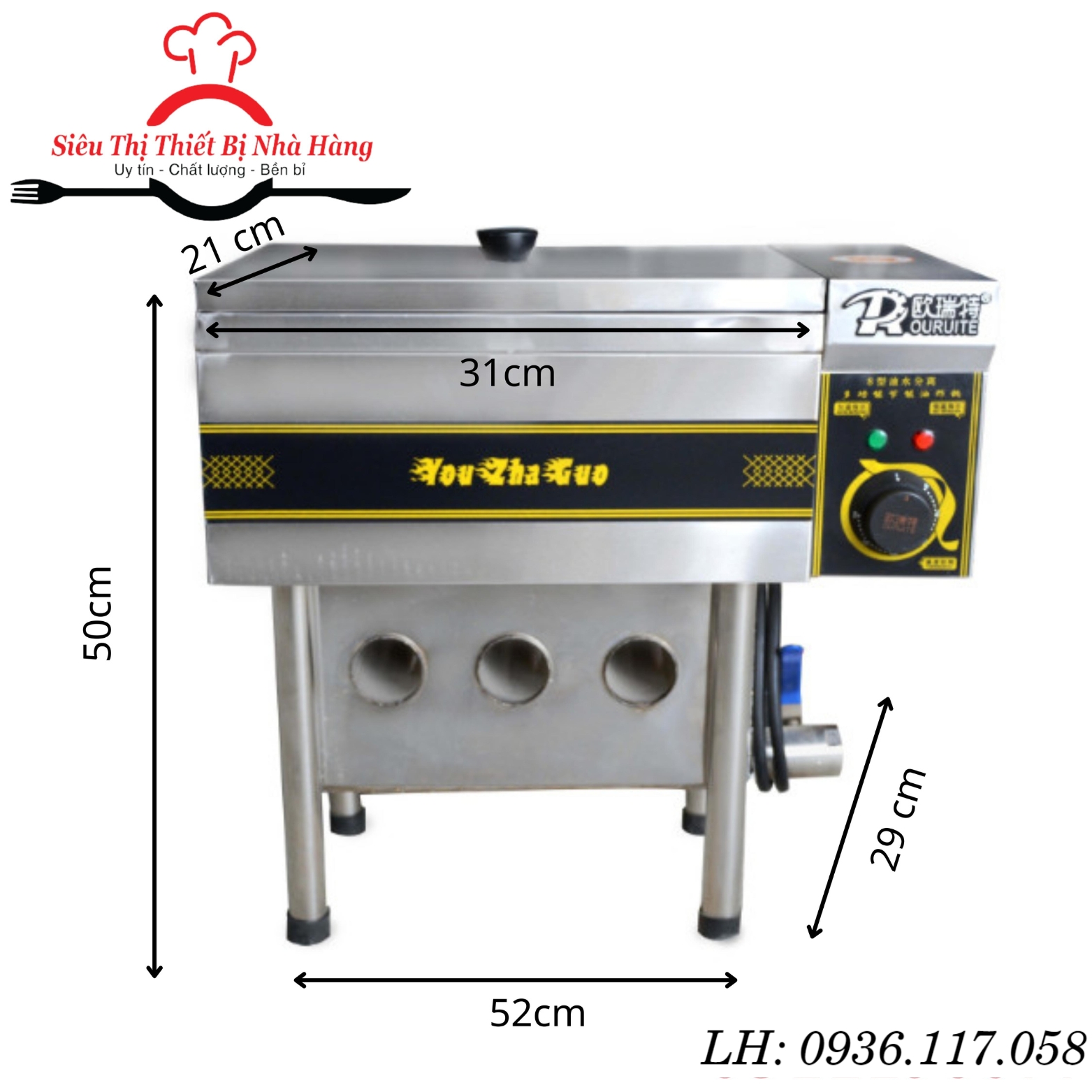 Bếp chiên tách dầu dung tích 10L tiết kiệm thời gian