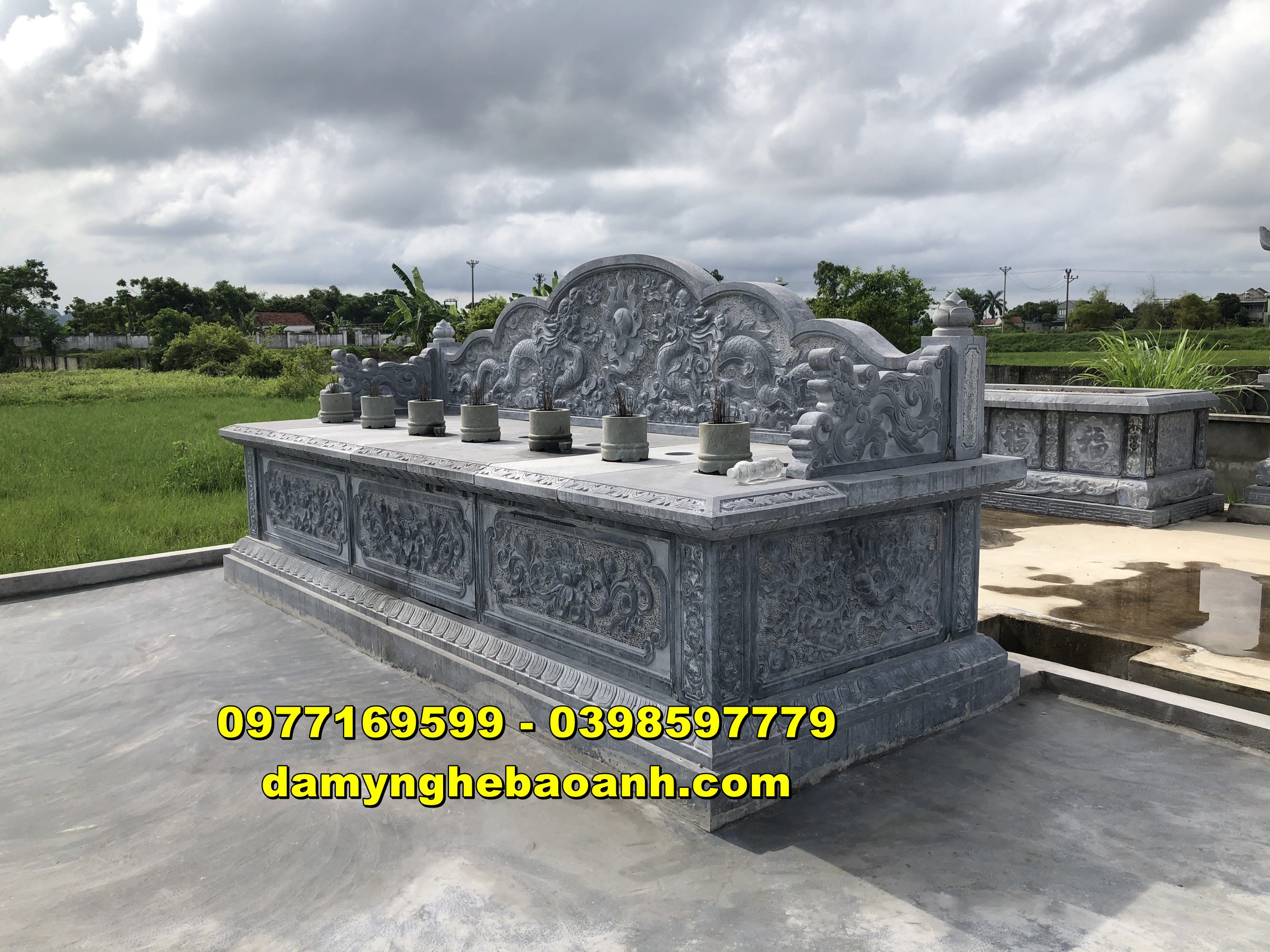 tư vấn lắp đặt mộ đá thờ chung gia đình mẫu mộ đôi tại đà nẵng