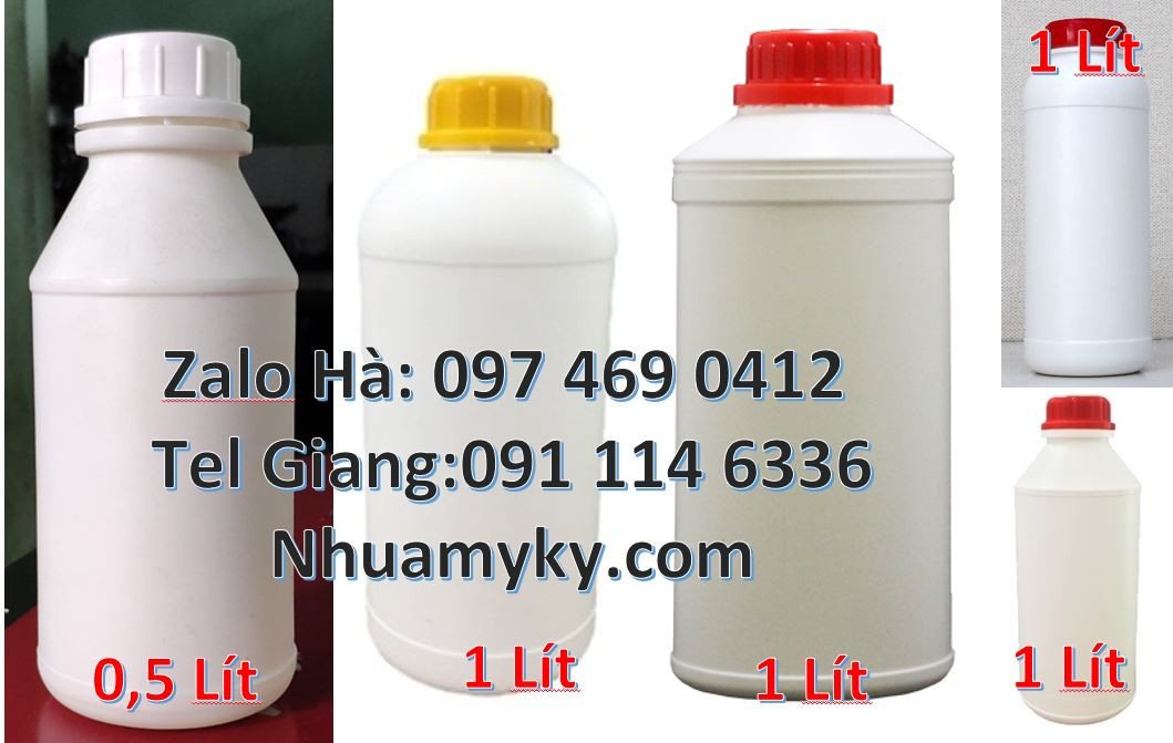 Bán chai nhựa hdpe đựng hóa chất,chai nhựa 1l đựng thực phẩm nước uống