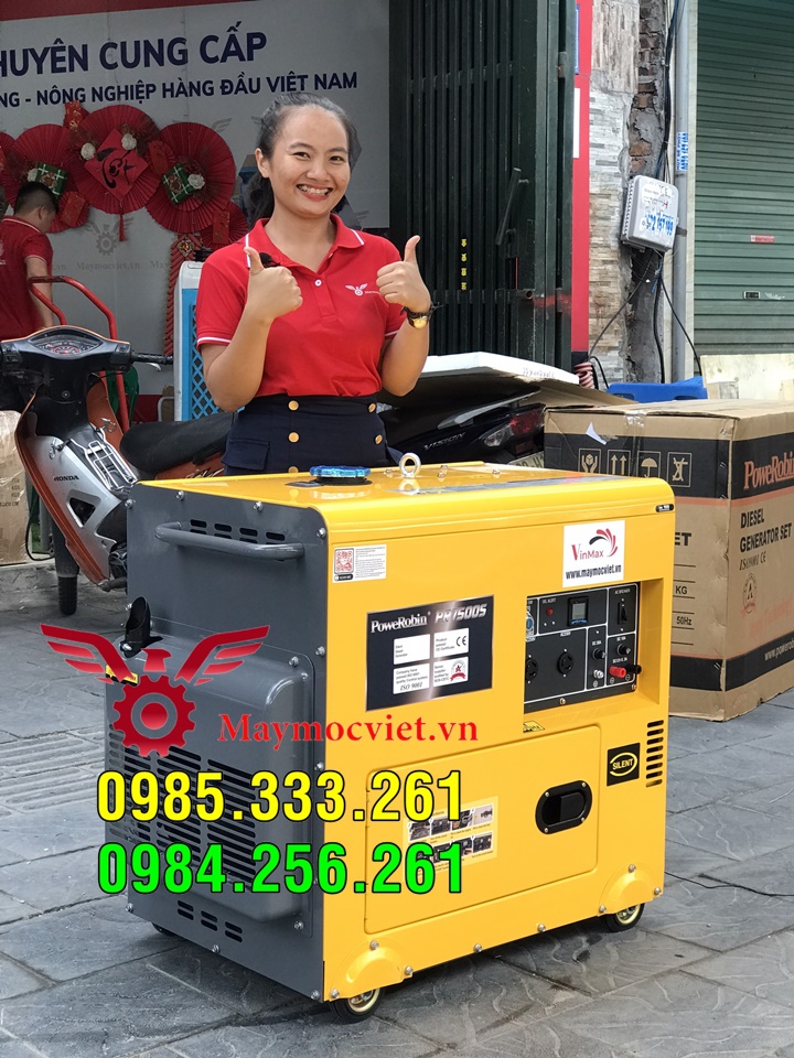 Máy phát điện chạy dầu 6kw vỏ cách âm chống ồn