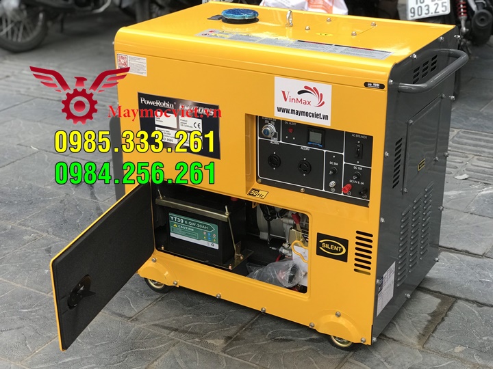 Máy phát điện chạy dầu 6kw vỏ cách âm chống ồn