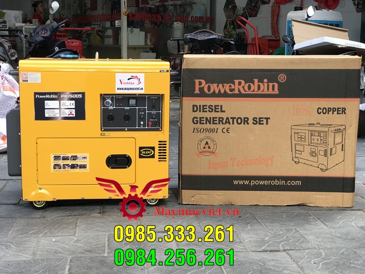 Máy phát điện chạy dầu 6kw vỏ cách âm chống ồn